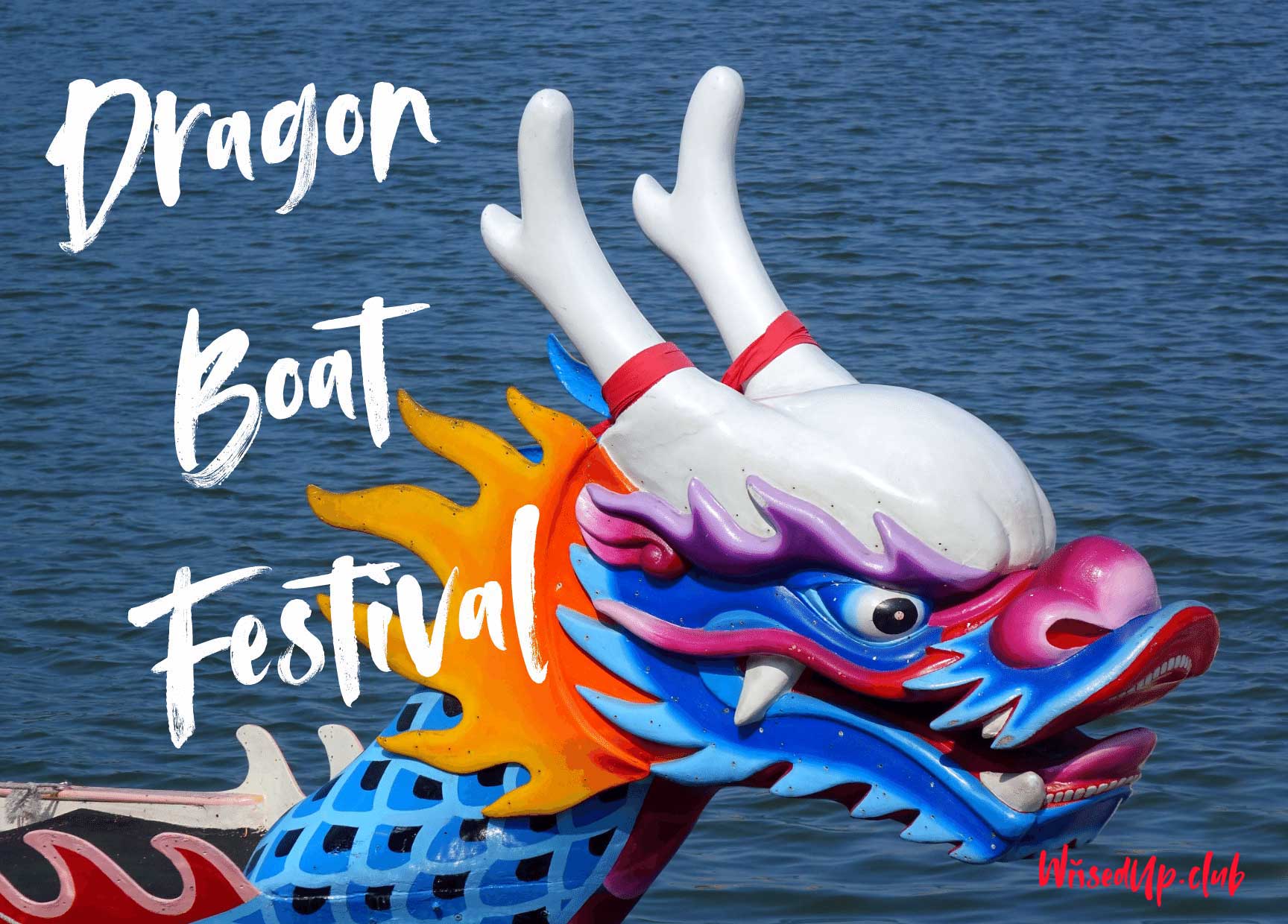 A colourful dragon boat.